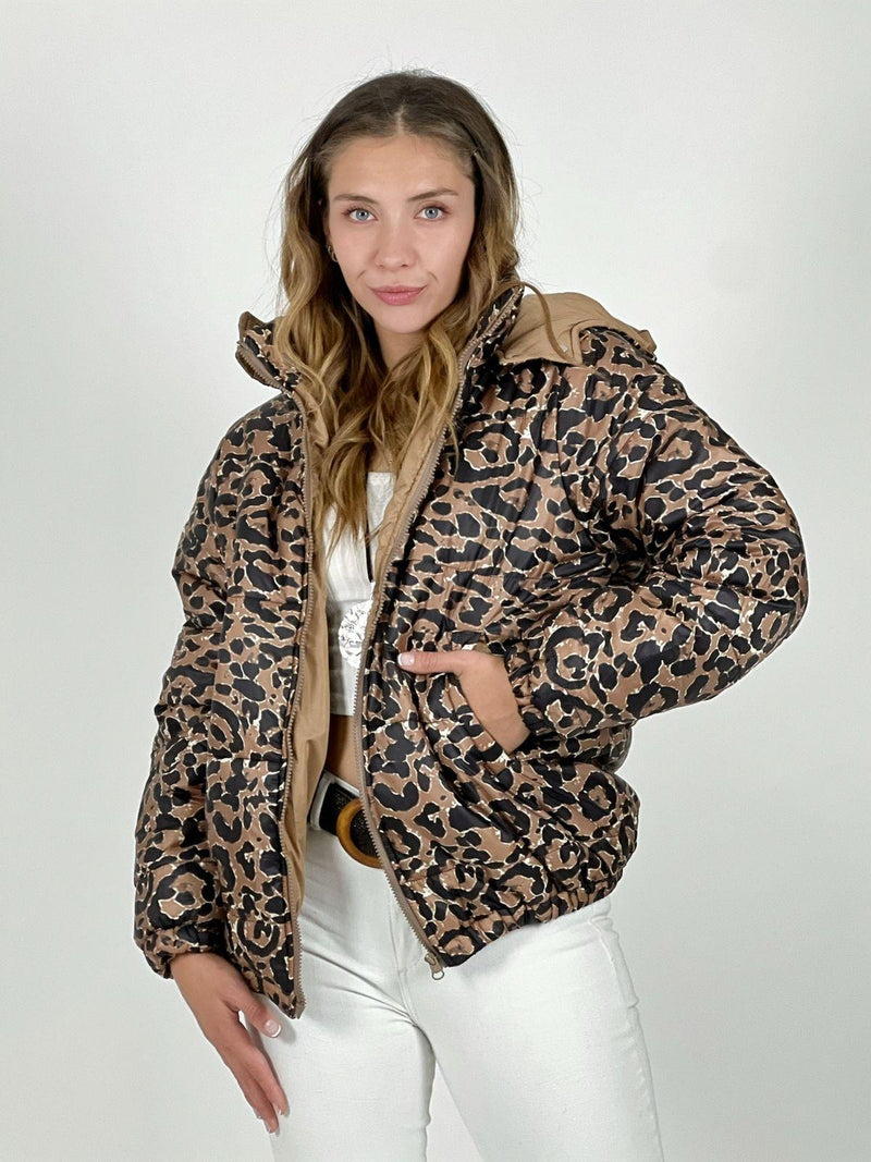Parka Corta Acolchada Print