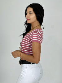 Polera Top de Líneas