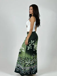 Palazzo Satin Boho Chic Print con Flores