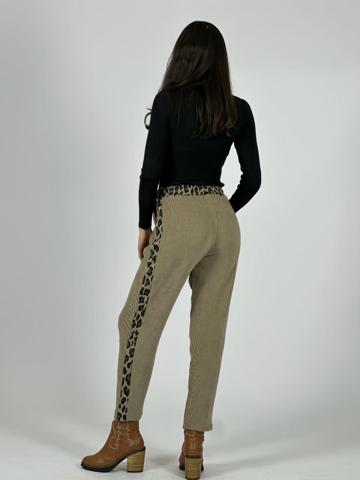 Jogger Cotelé Bordes Print