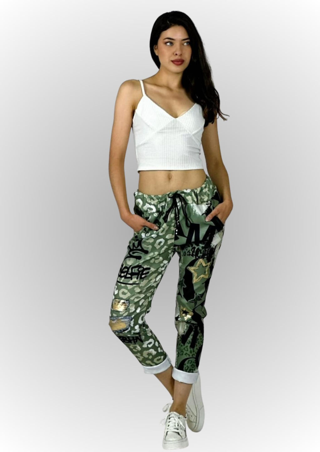 Jogger Italiano Print Grafiti Selfie