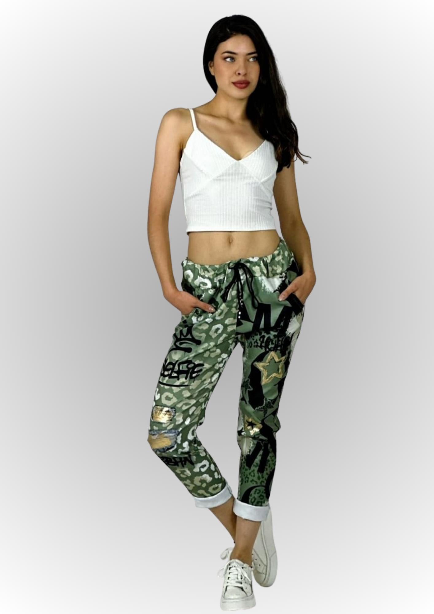 Jogger Italiano Print Grafiti Selfie