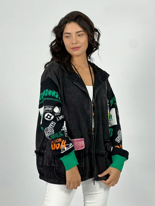 Chaqueta Mezclilla con Diseño