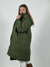 Parka Acolchada Bolsillos Cargo