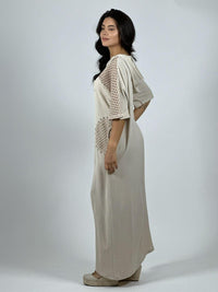 Vestido Lino Largo Holgado