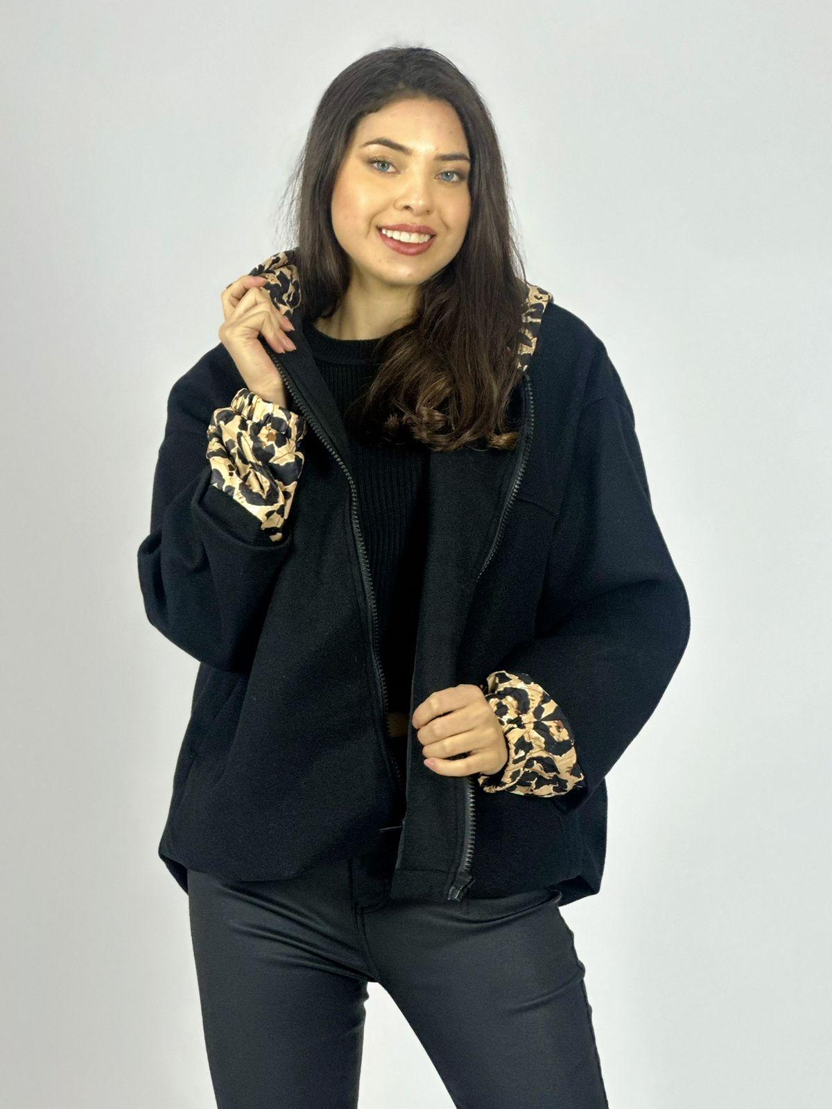 Chaqueta de Paño Toques Print
