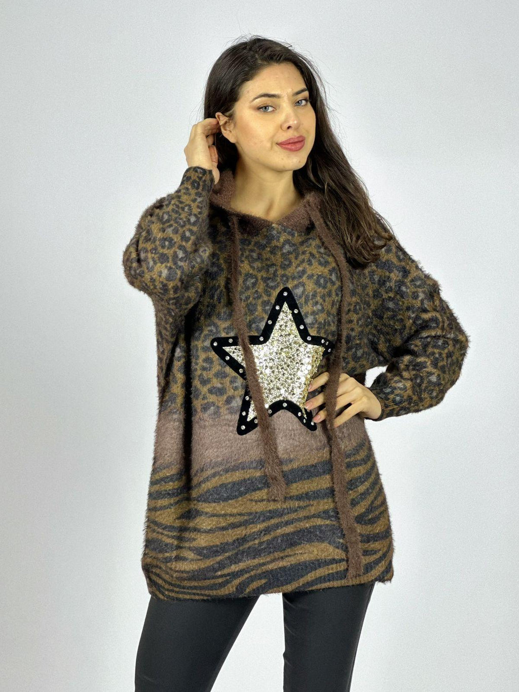 Polerón Cashmere Print Estrella Brillos