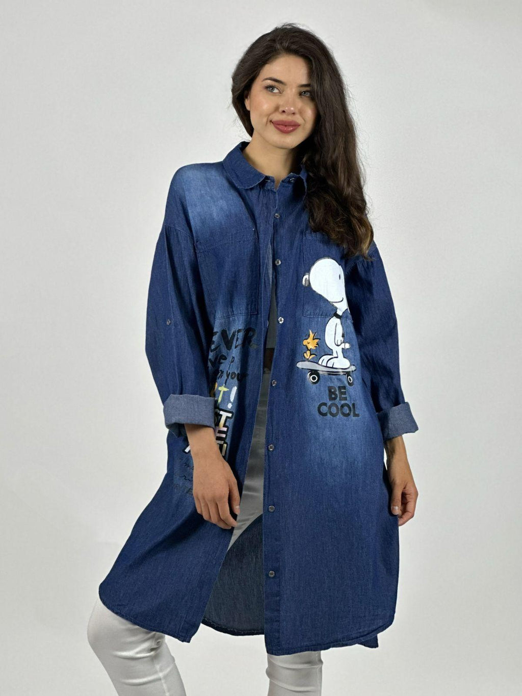 Blusón Mezclilla con Capucha Snoopy