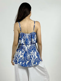 Blusa Con Vuelos Diseño Hojas