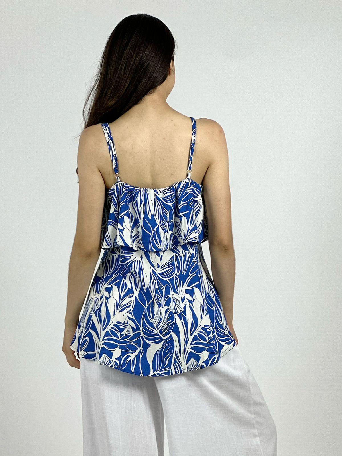 Blusa Con Vuelos Diseño Hojas