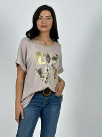 Polera Love Brillo y Lentejuelas