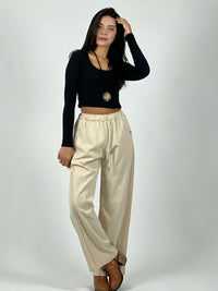 Pantalón de Algodón Doble Pretina