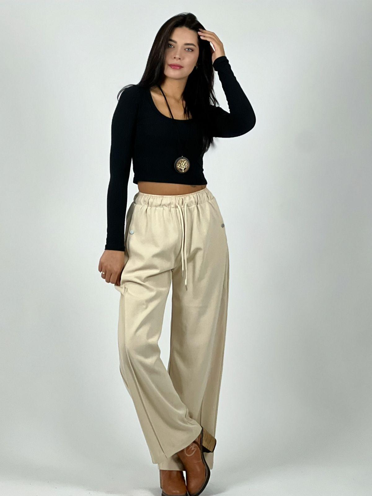 Pantalón de Algodón Doble Pretina