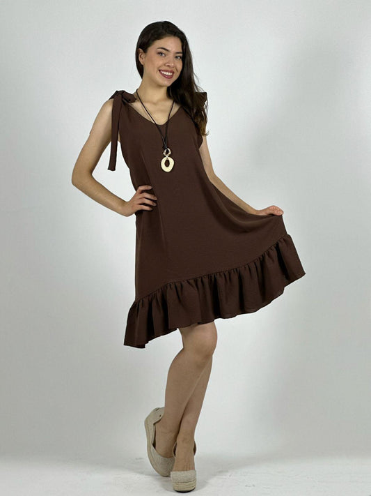 Mini Vestido Amarra en Hombros