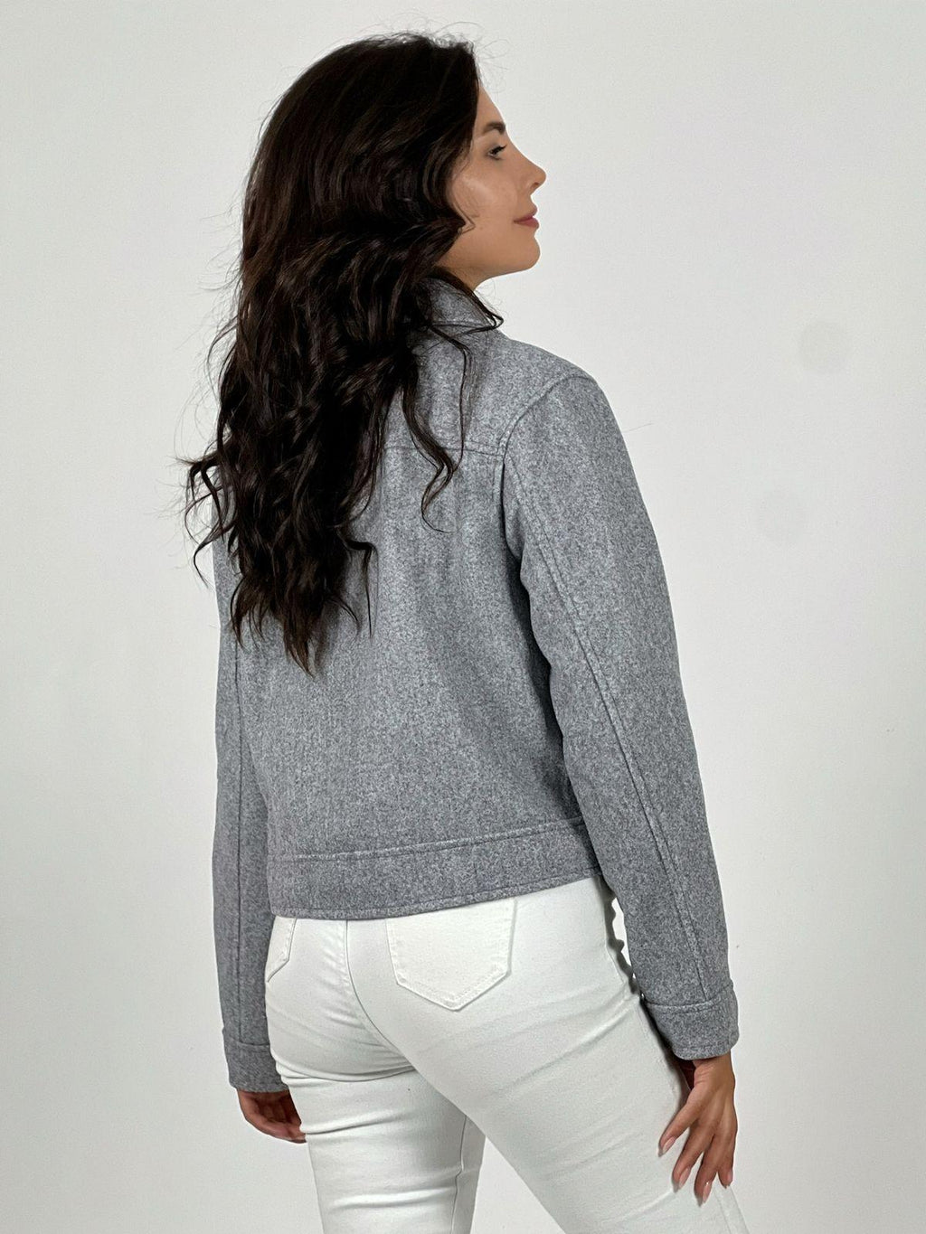 Chaqueta Paño Forrada Con Bolsillos