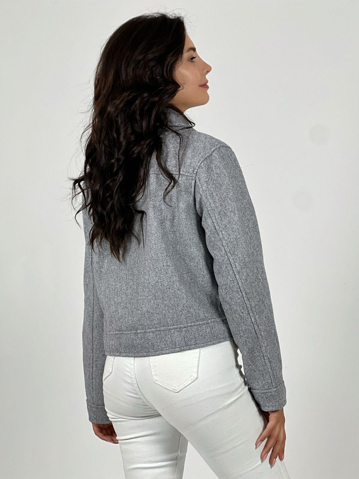 Chaqueta Paño Forrada Con Bolsillos