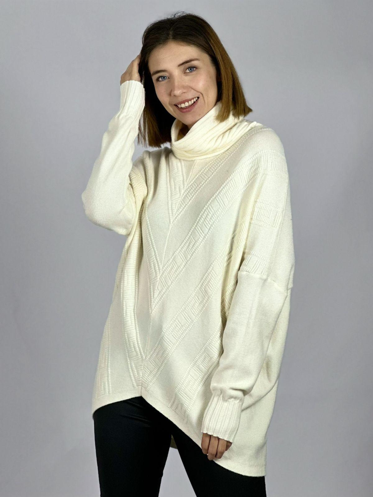 Sweater Cuello Tortuga Diseño en V
