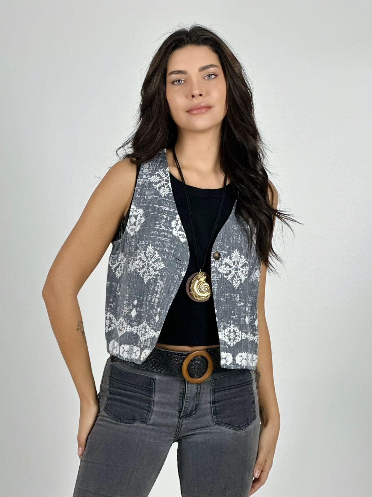 Pantalón y Gillette Viscosa Estampado Boho