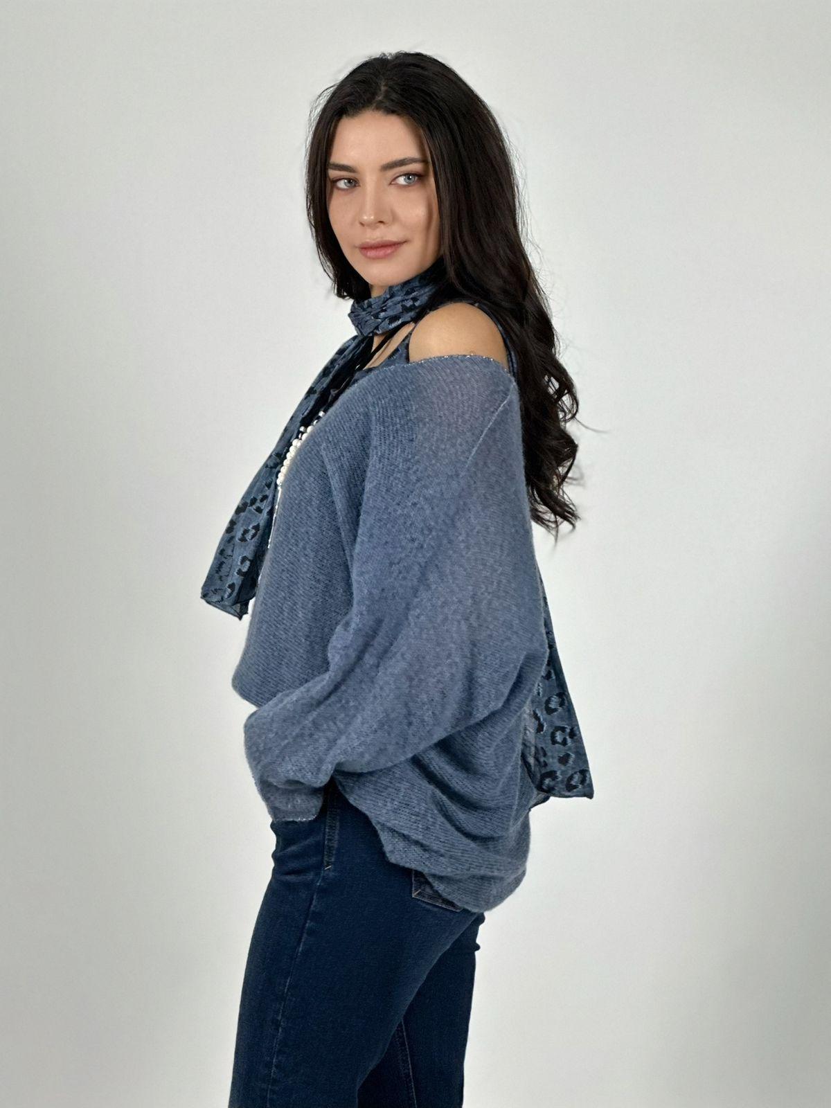 Polera Doble Italiana Con Lazo Print