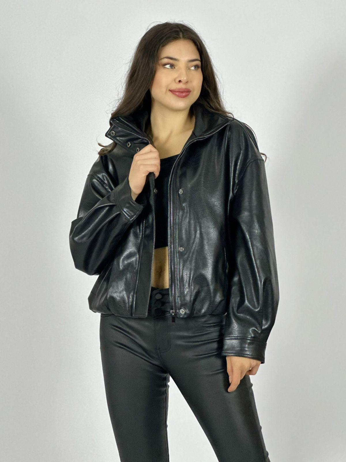 Chaqueta Bomber Ecocuero