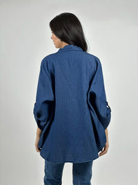 Blusa Mezclilla Teddy Osito y Flores