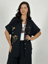 Blusa Crepé Happy Merry Oso Brillante