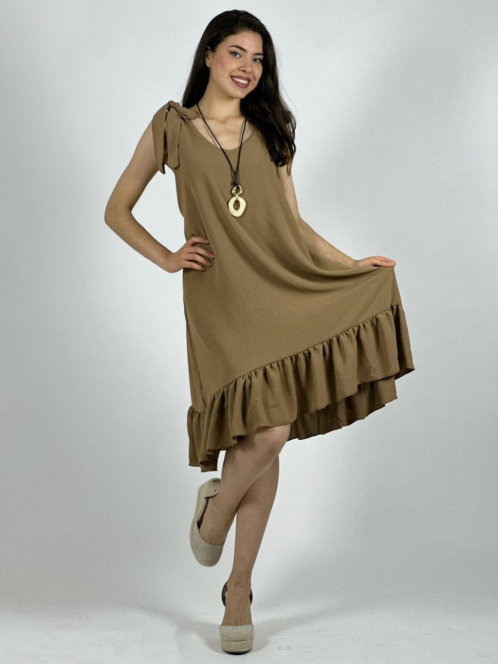 Mini Vestido Amarra en Hombros