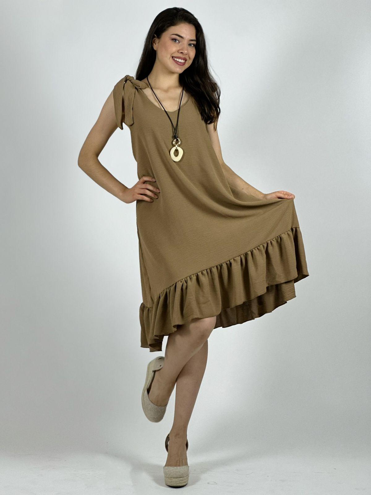 Mini Vestido Amarra en Hombros