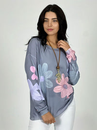 Sweater de Hilo con Flores