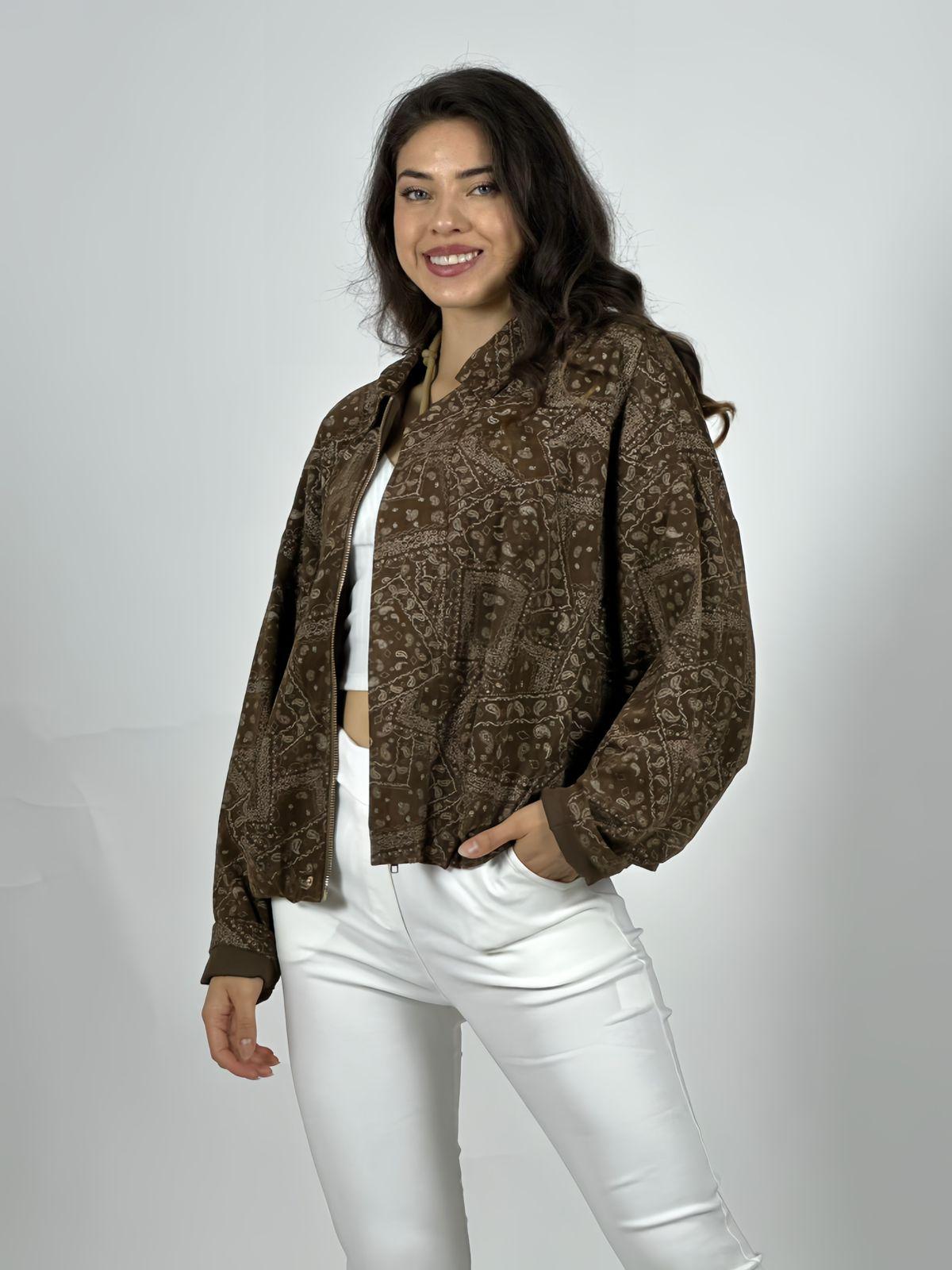 Chaqueta Bomber Gamuza Forrada Boho
