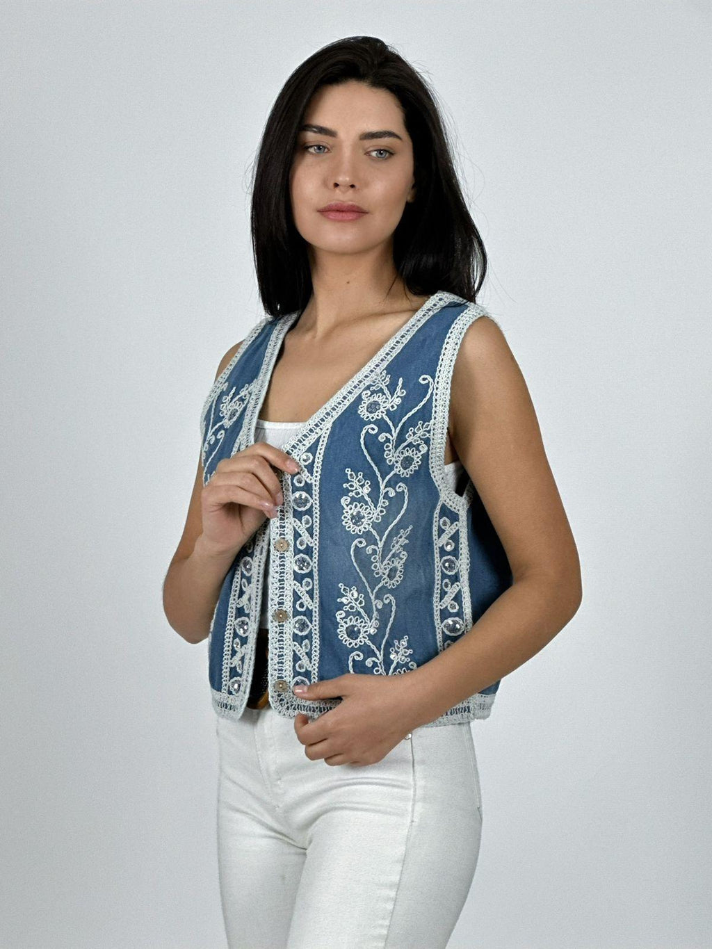 Gillette Mezclilla Bordado Boho