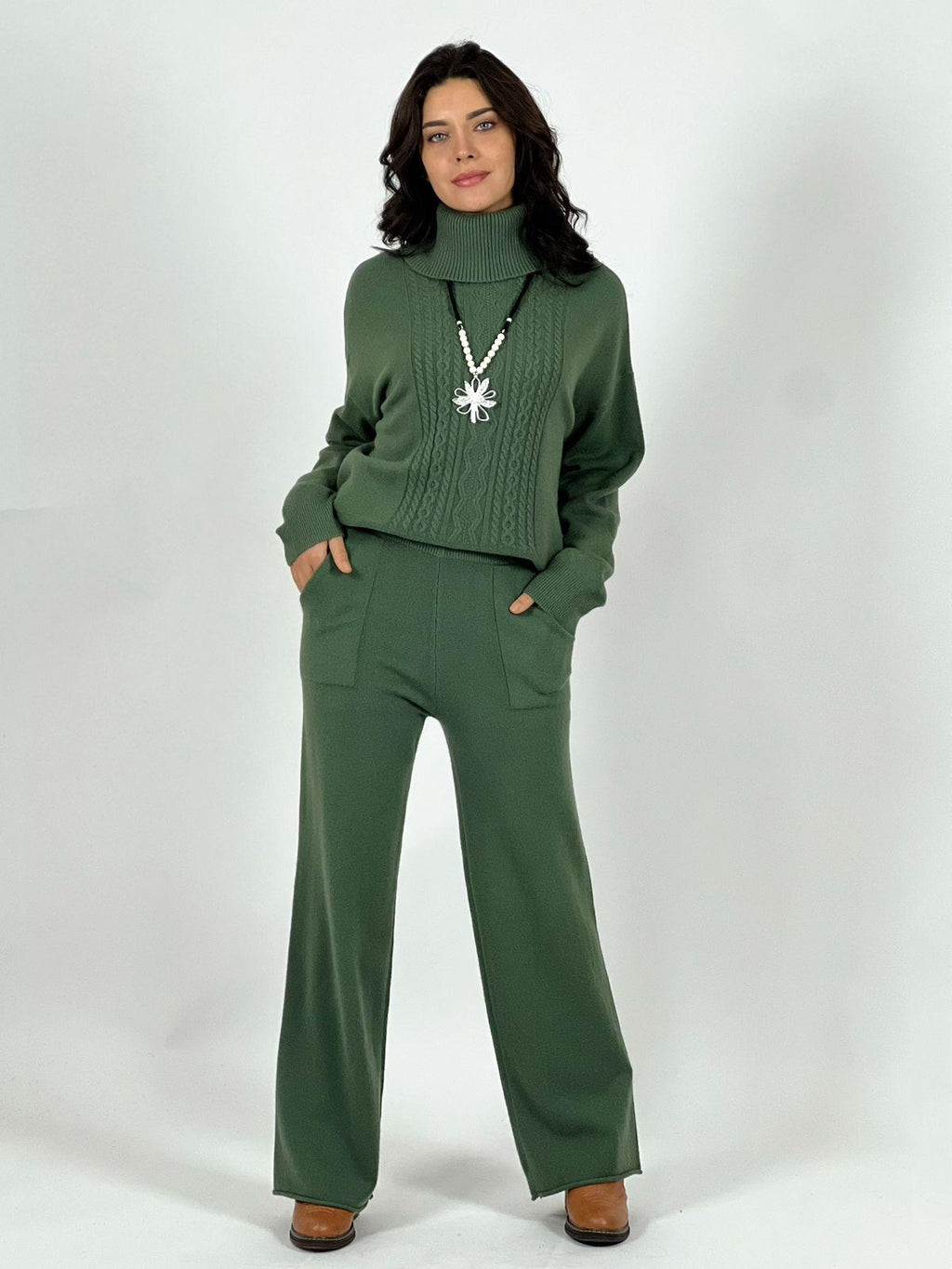 Conjunto de Lana Detalle Trenzado