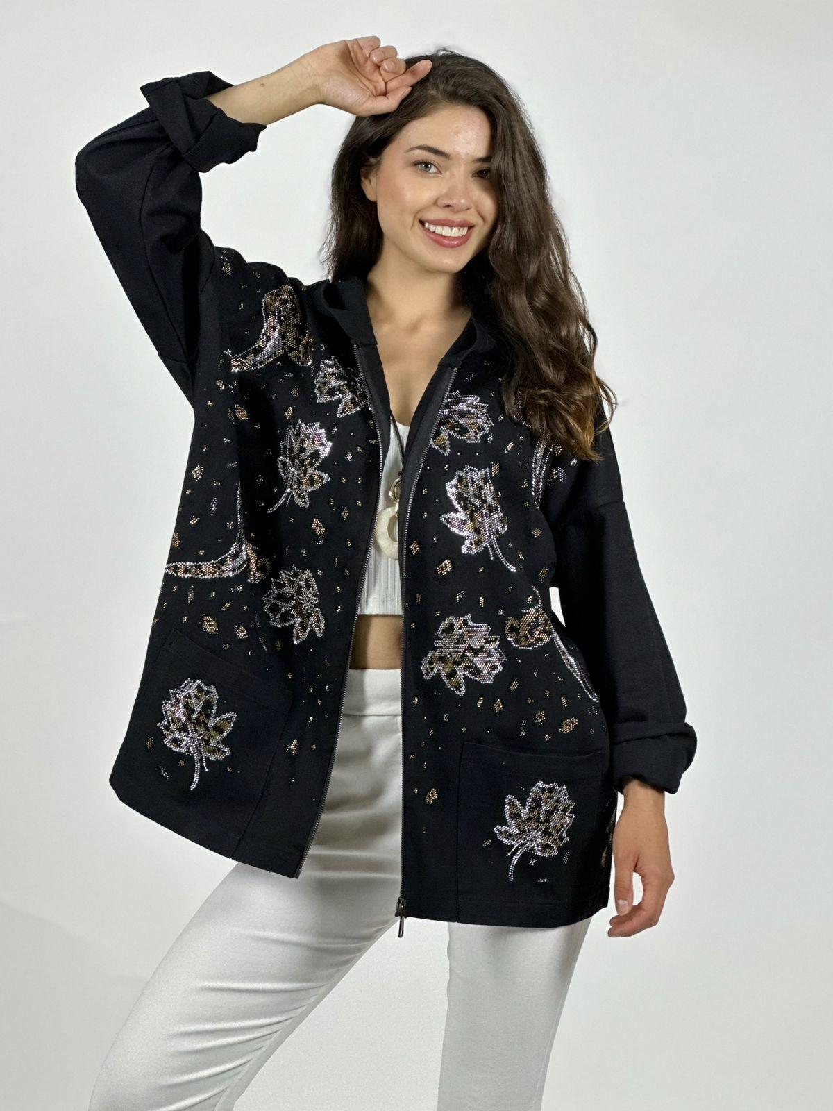 Chaqueta Mezclilla Hojas y Serpientes Escamas