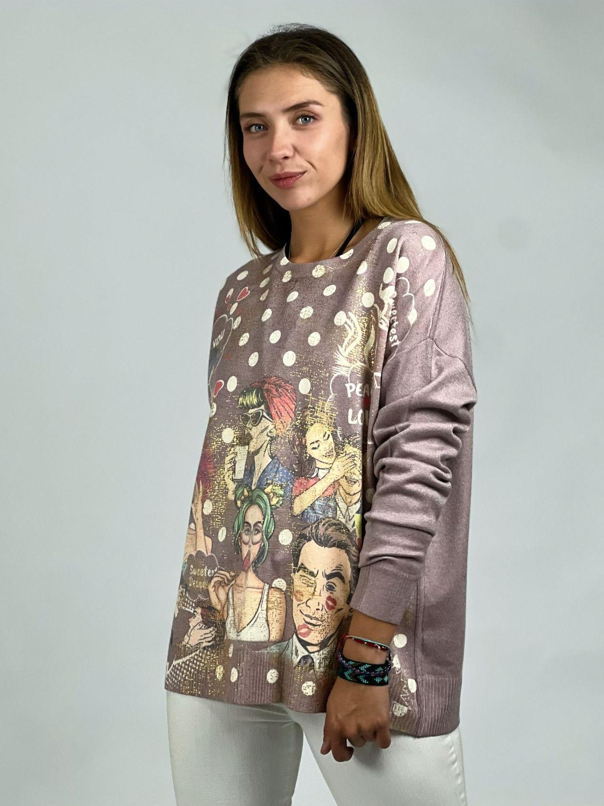 Sweater Spandex Comics Lunares