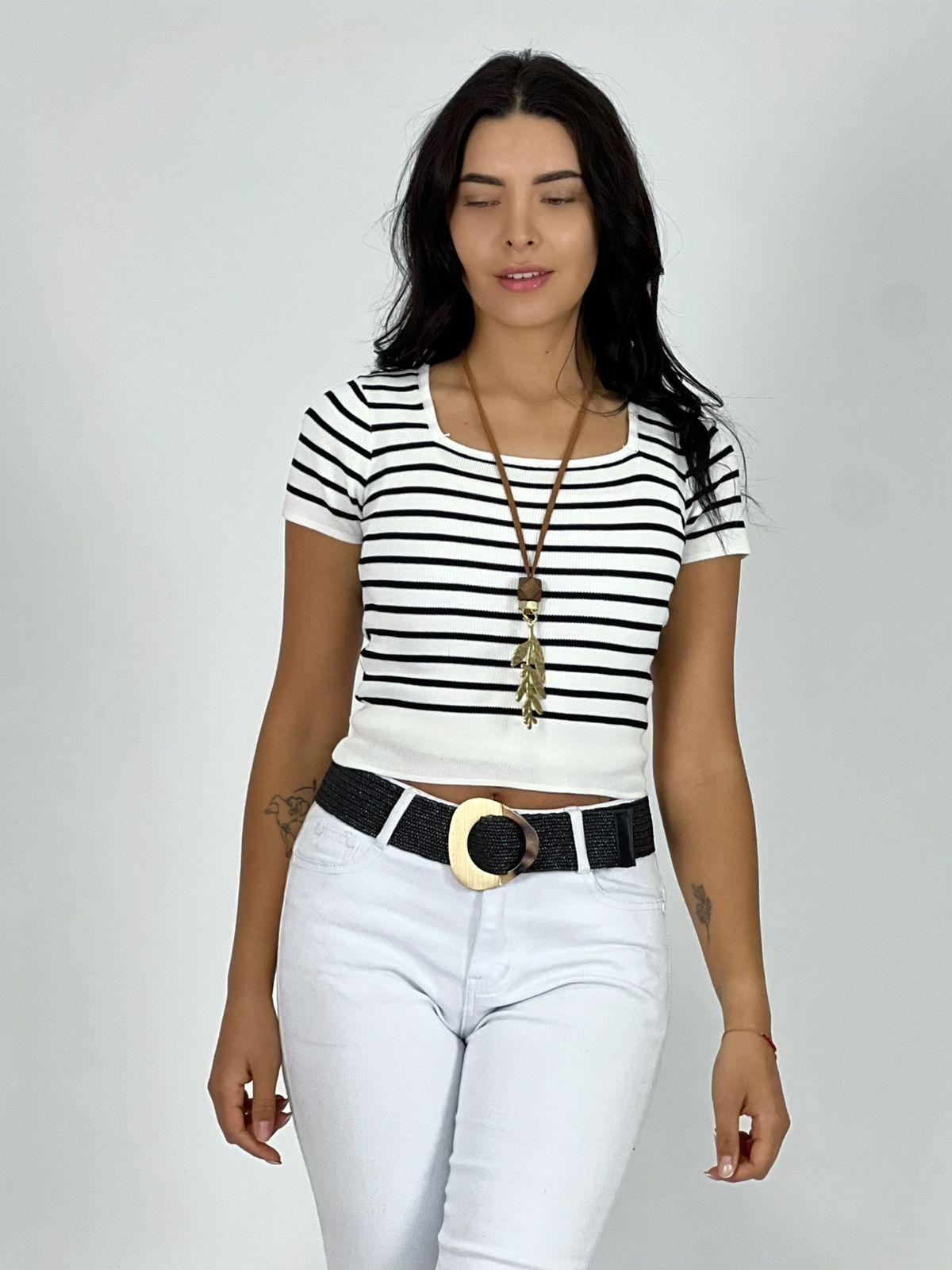 Polera Top de Líneas