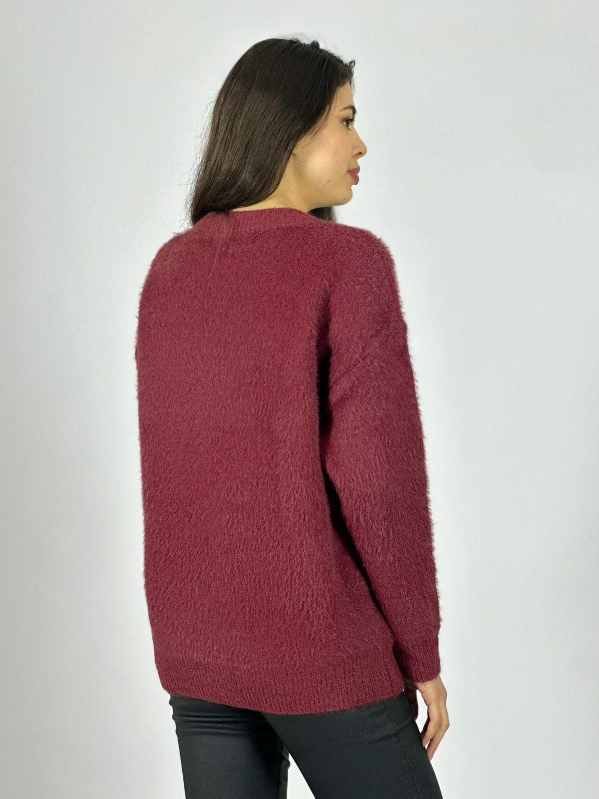 Sweater Cashmere Corazón Print con Brillos