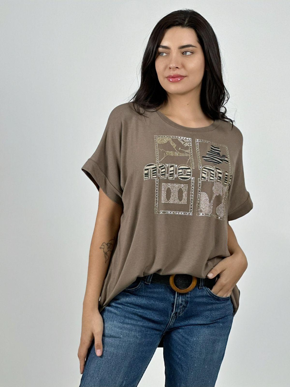 Polera Casual Algodón Mickey Brillante