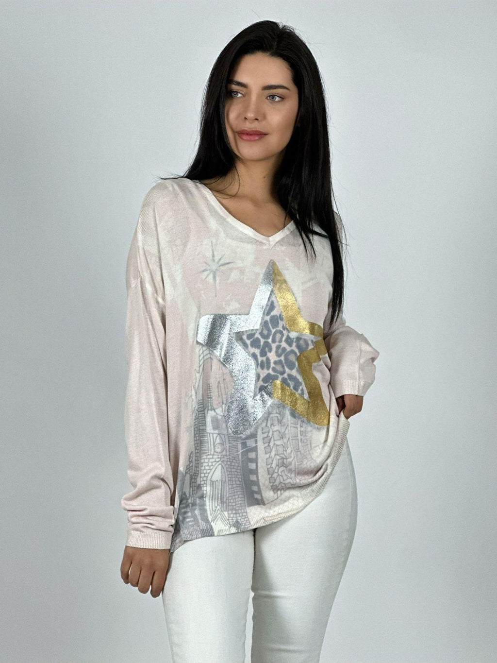 Sweater Hilo Estrella Brillante Print