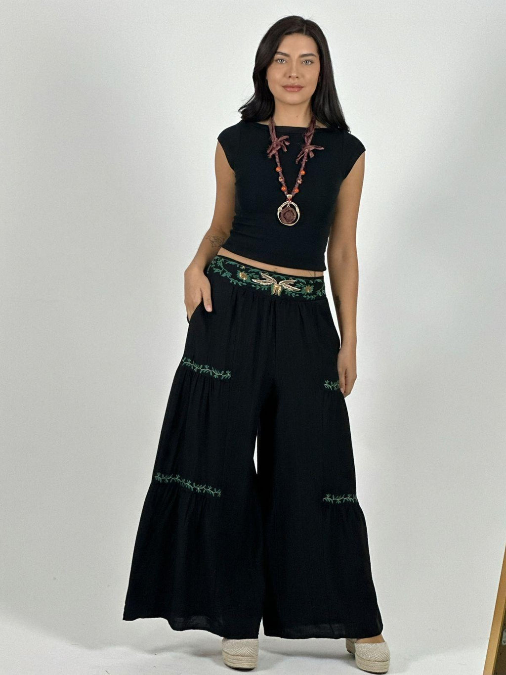 Palazzo Viscosa Toques Boho Chic