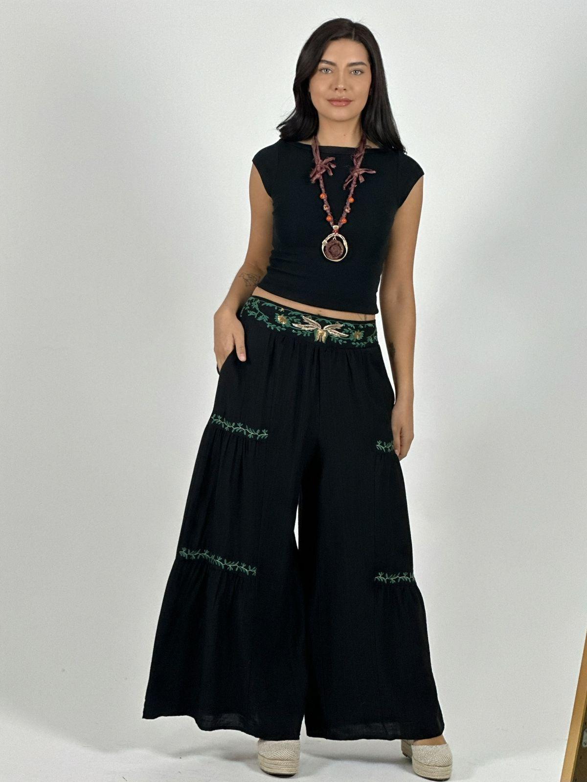 Palazzo Viscosa Toques Boho Chic