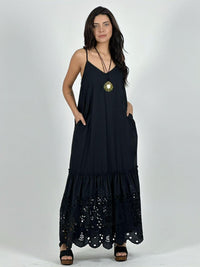 Vestido Gabardina de Tirantes Broderi