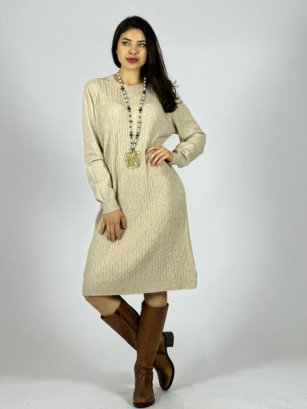 Vestido de Lana Texturizado