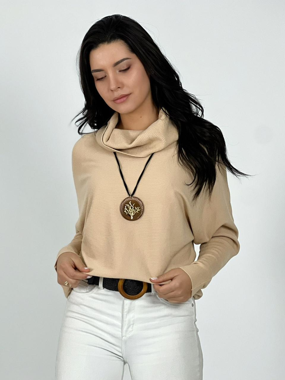 Sweater Spandex de Lana Cuello Alto
