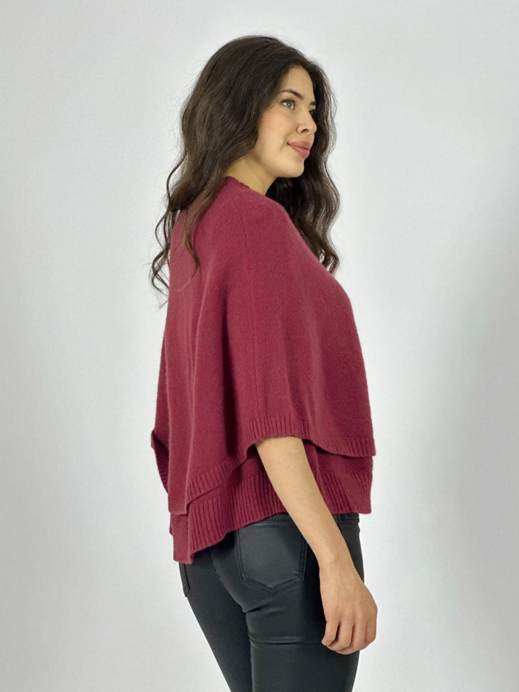 Sweater Lana Abotonado tipo Poncho