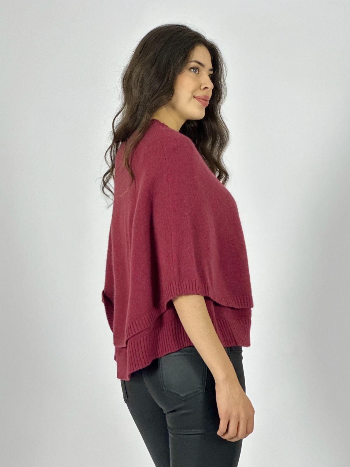 Sweater Lana Abotonado tipo Poncho