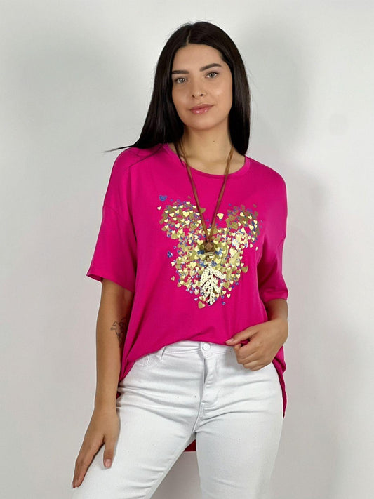 Polera Mickey de Corazones