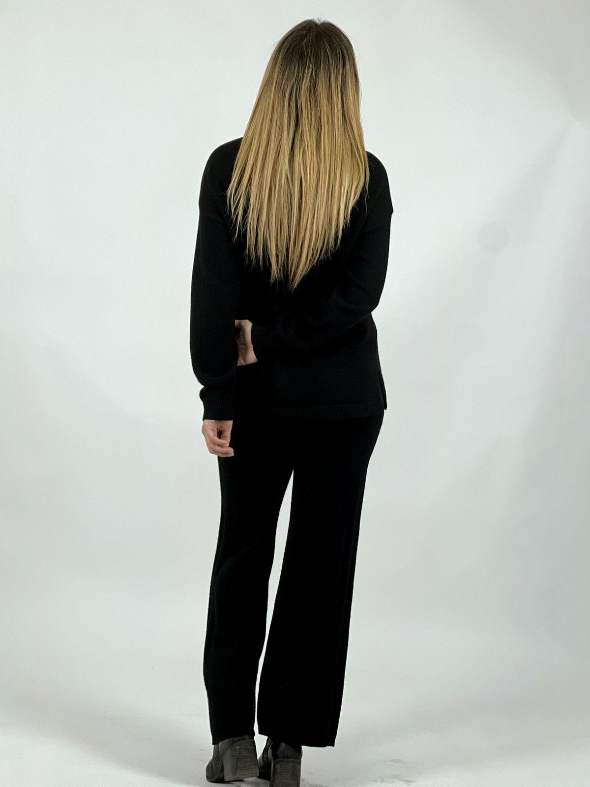 Conjunto Lana Cuello Alto Trenzado Delantero