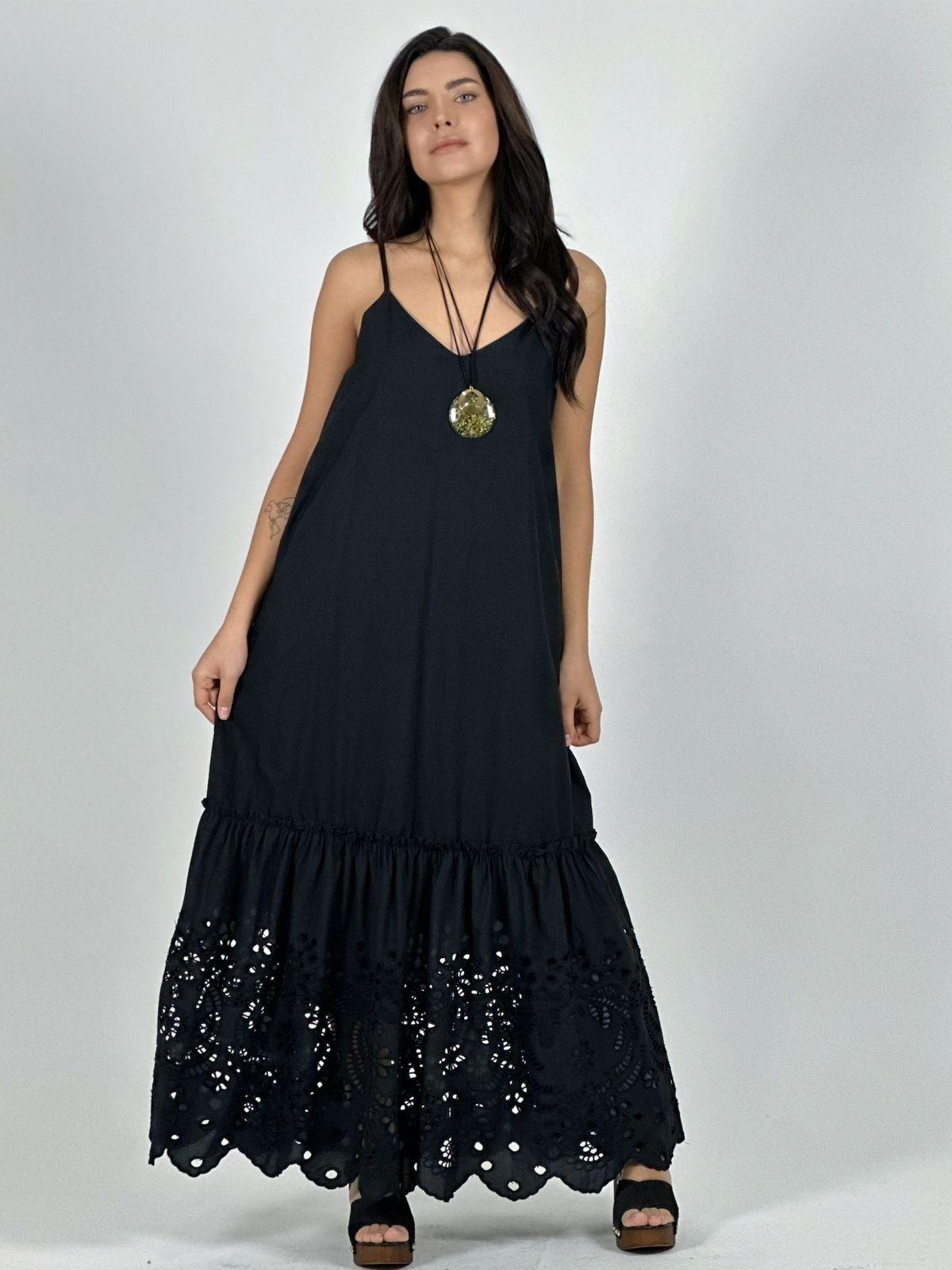 Vestido Gabardina de Tirantes Broderi