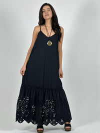 Vestido Gabardina de Tirantes Broderi