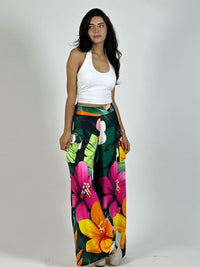 Palazzo Multifloral Bolsillos Cargo